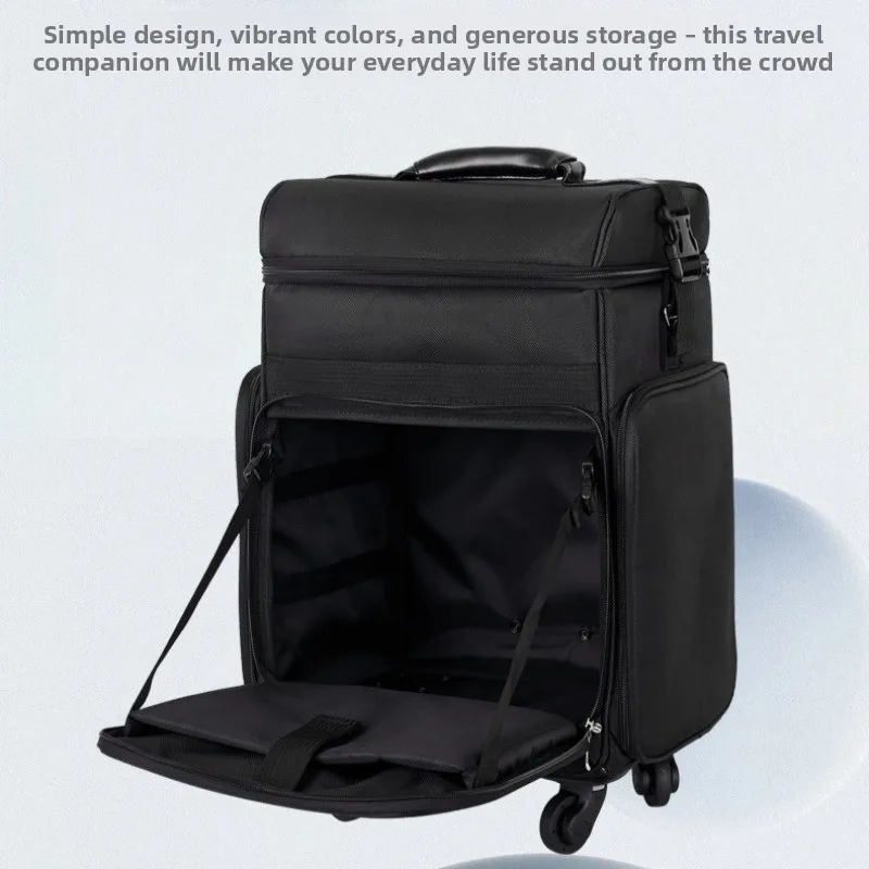 Makeup - Valise de maquillage professionnelle à roulettes,