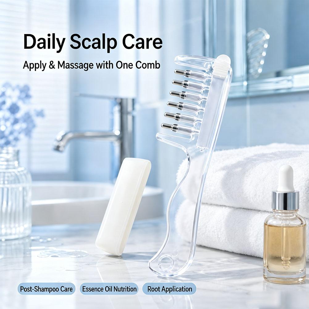 Hair Care - Peigne applicateur de liquide transparent pour