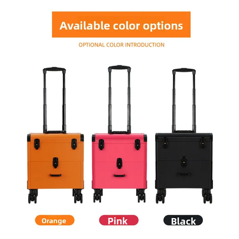 Nail Art - Valise à roulettes pour produits de