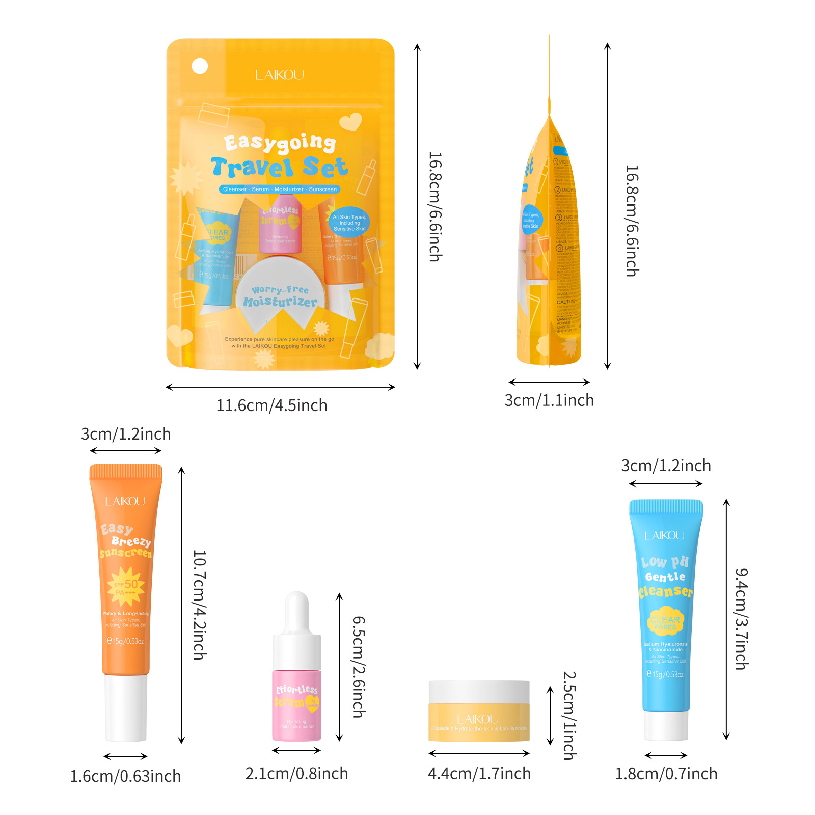 LAIKOU-Sérum de voyage en céra - Hyaluronic Acid Facial Serum avis et prix